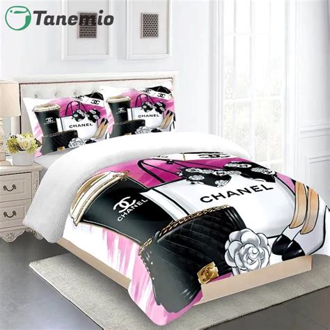 designer bedding sets chanel|Chanel bedroom comforter set.